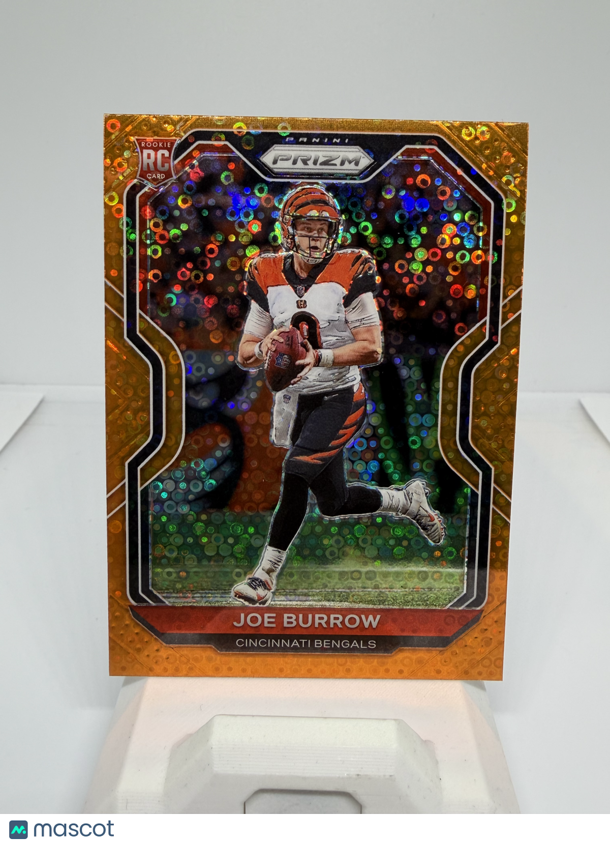 2020 Panini Prizm Joe Burrow #307 Orange Disco RC