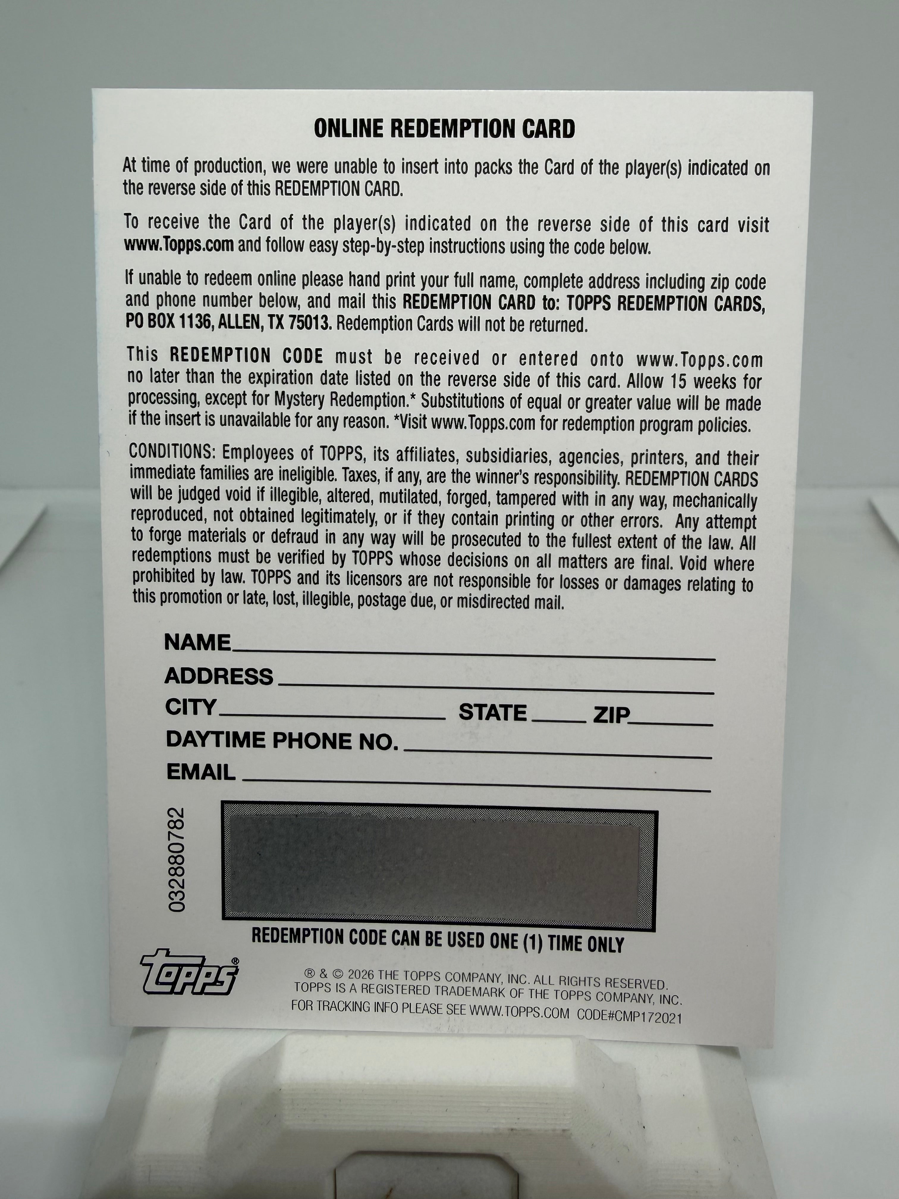 2026 Topps Chrome Kazuma Okamoto #RA-OKA Refractor Auto Redemption