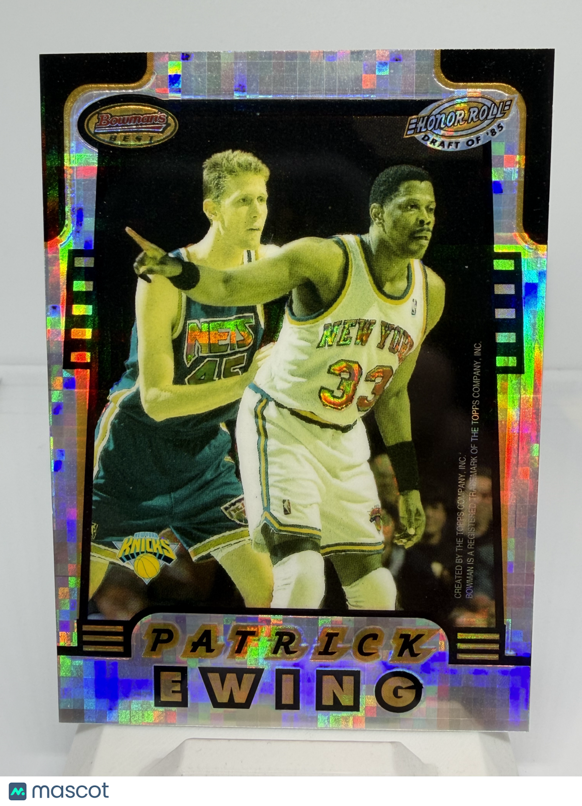 1996 Bowman's Best Karl Malone Patrick Ewing #HR3 Atomic Refractor