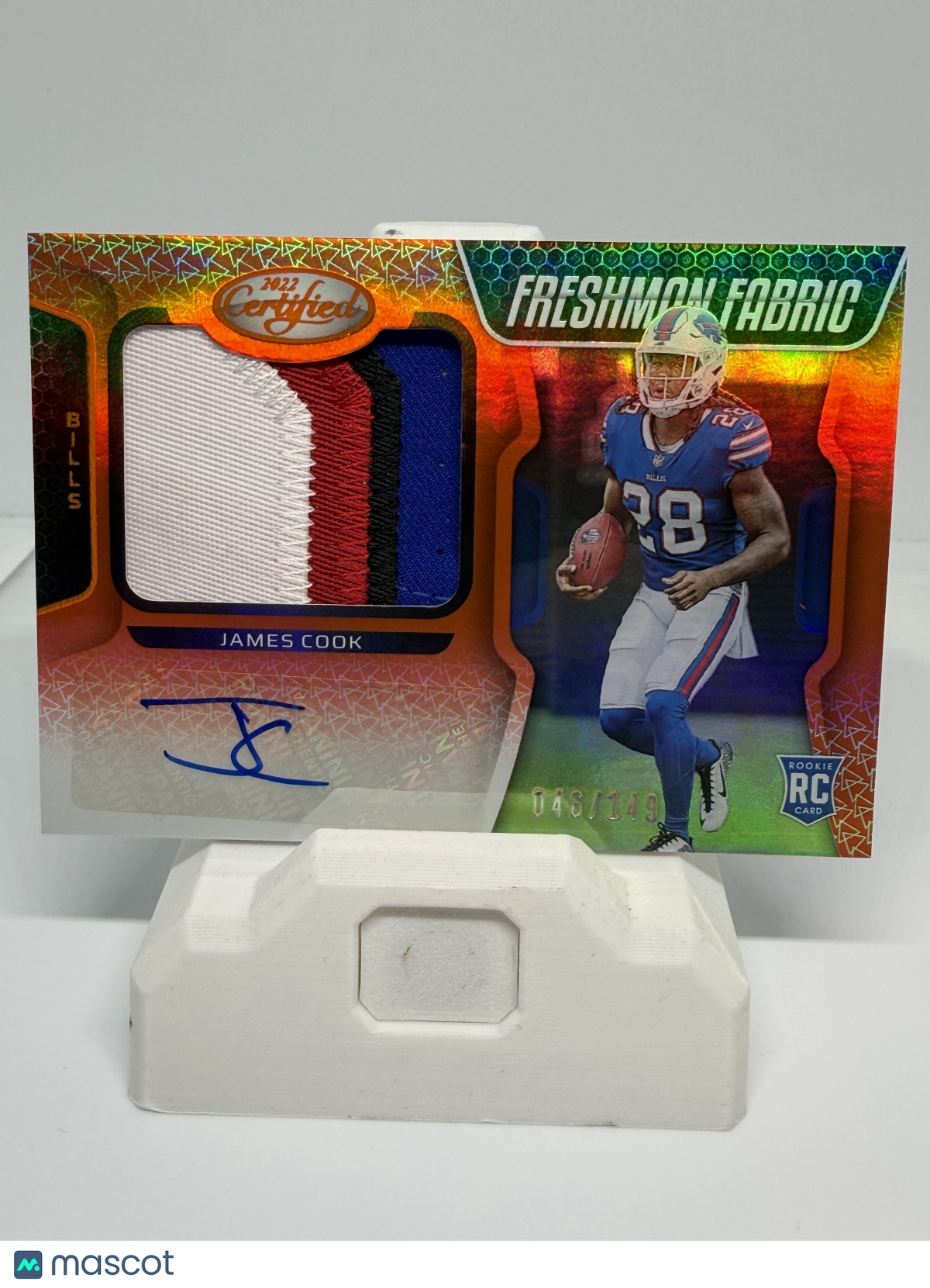 2022 Panini Certified James Cook #209 /149 Patch Auto RC Memorabilia