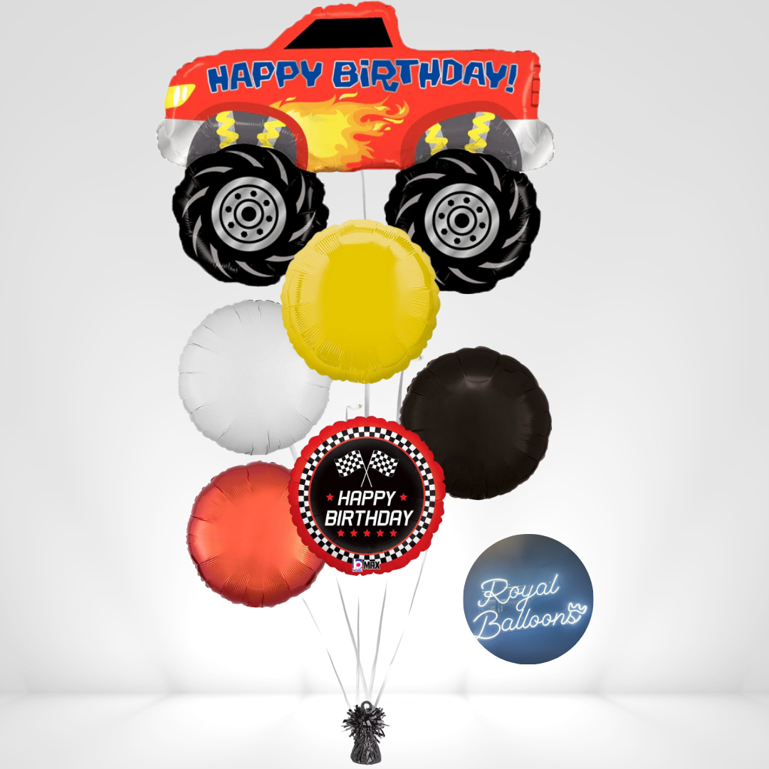Monster Truck Birthday Balloon Bouquet