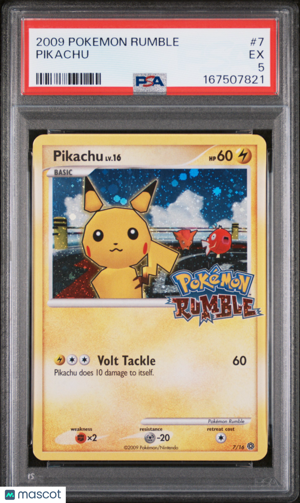[POP 86] 2009 POKEMON RUMBLE PIKACHU PSA 5 #7