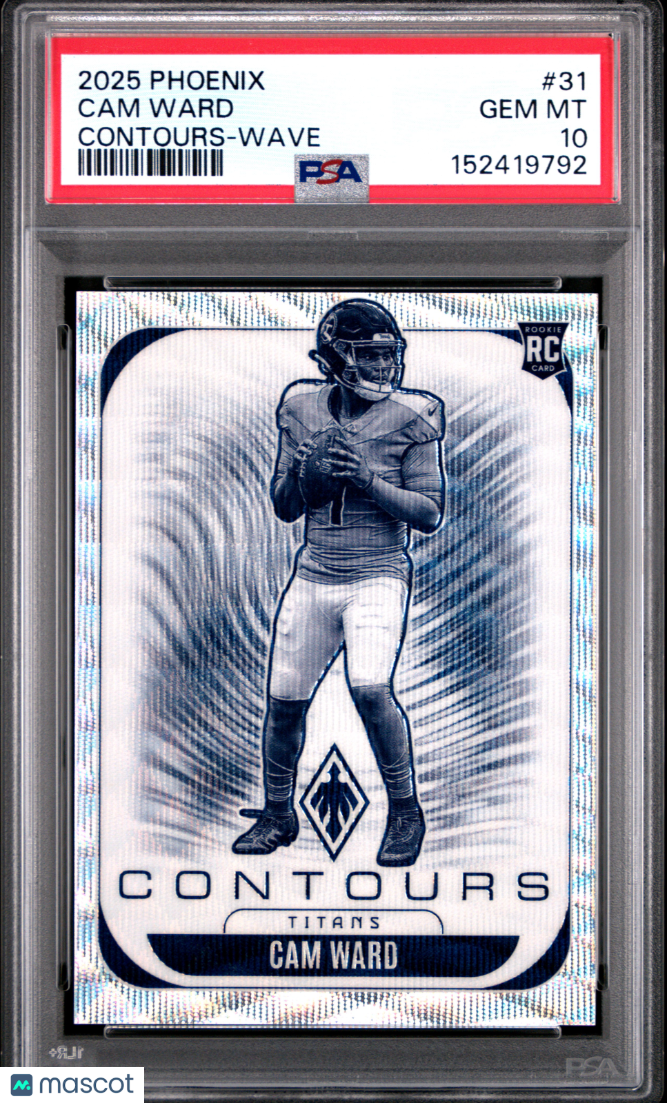 2025 Panini Phoenix Contours Cam Ward #31 Wave PSA 10