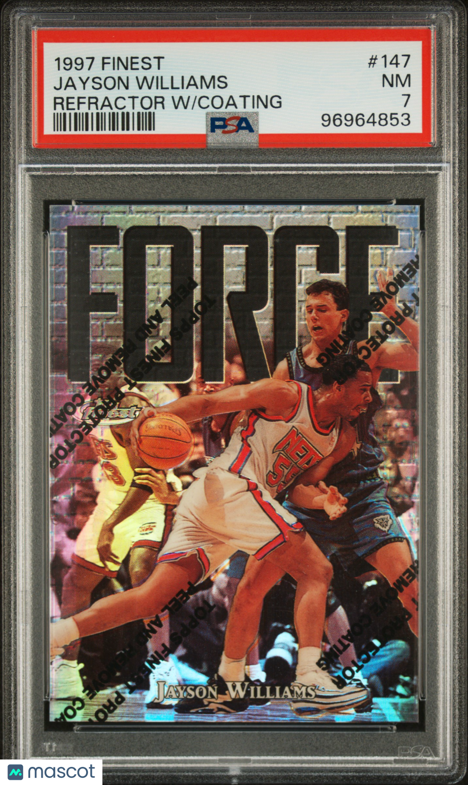 1997 Finest Jayson Williams #147 Refractor W Coating PSA 7