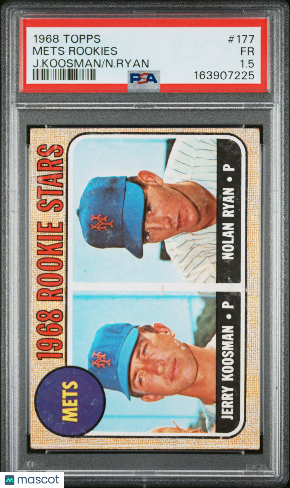1968 Topps Mets Rookies #177 J. Koosman N. Ryan PSA 1.5