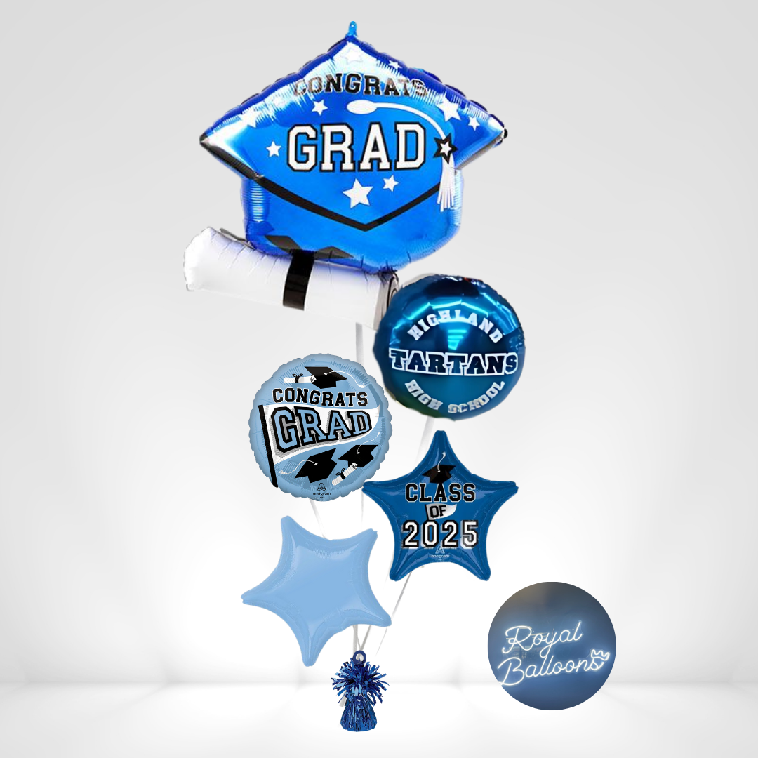 Highland High School Graduation Balloon Bouquet – Class of 2025